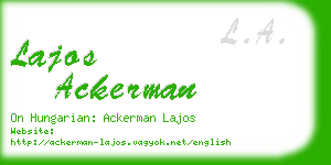 lajos ackerman business card